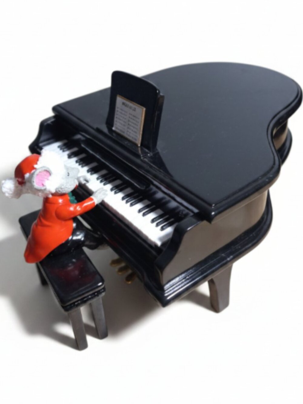 Mr Christmas Maestro Mouse Baby Grand Piano Musical 10 Sheet Music Works Video